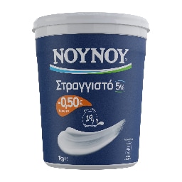 Γιαούρτι Στραγγιστό 5% 1kg Έκπτωση 0.50Ε