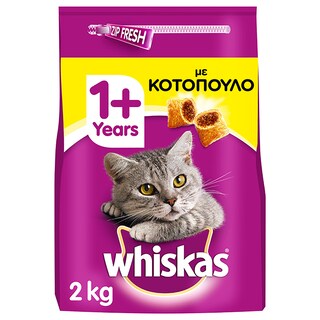 WHISKAS | Ξηρά Τροφή Για Γάτες Κοτόπουλο 2 Kg