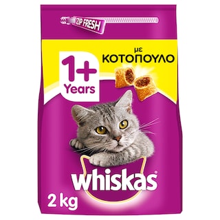 WHISKAS | Ξηρά Τροφή Για Γάτες Κοτόπουλο 2 Kg