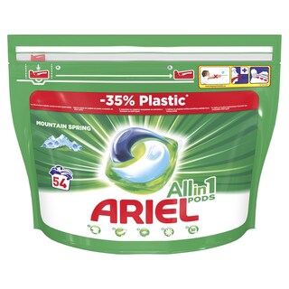 ARIEL | Kάψουλες Πλυντηρίου Ρούχων Allin1 PODS Mountain Spring 54 Τεμάχια