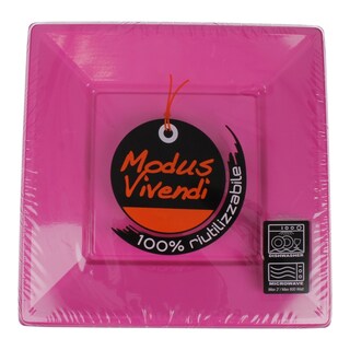 - | ΠΙΑΤΑ ΠΛΑΣΤΙΚΑ ΤΕΤΡΑΓΩΝΑ ΦΟΥΞΙΑ 18 CM 8 ΤΕΜ