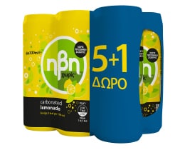 HBH | Λεμονάδα Χωρίς Ζάχαρη Κουτί 6x330ml 5+1 Δώρο