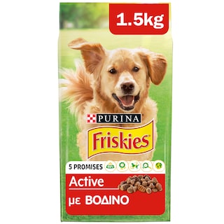 FRISKIES | ACTIVE ΞΗΡΑ ΤΡΟΦΗ ΣΚΥΛΟΥ ΜΕ ΒΟΔΙΝΟ  1,5 KGR