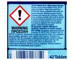 FINISH | ALL IN 1 | WASHING MACHINE DISHES SOAP LEMON 42 PIECES