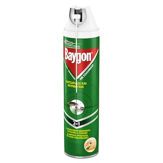 BAYGON | Κατσαριδοκτόνο Spray 2σε1 Σωληνάκι 400ml