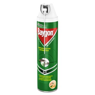 BAYGON | Κατσαριδοκτόνο Spray 2σε1 Σωληνάκι 400ml