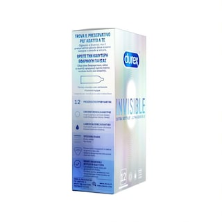 DUREX | Προφυλακτικά Invisible Extra Sensitive 12 Τεμάχια