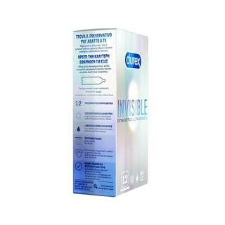 DUREX | Προφυλακτικά Invisible Extra Sensitive 12 Τεμάχια