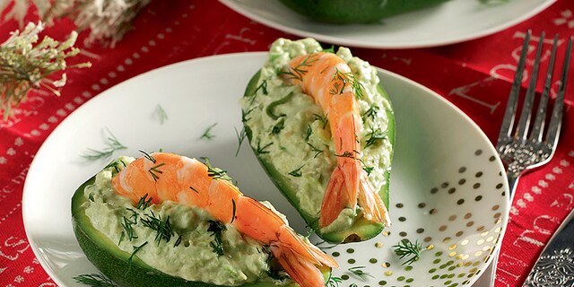 Αβοκάντο γεμιστά με γαρίδες και σπιτική μαγιονέζα