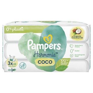 PAMPERS | Μωρομάντηλα Harmonie Coconut 3x42 Τεμάχια