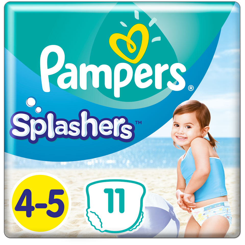 PAMPERS Πάνες βρακάκι Μαγιό Μωρού Splashers Νο4-5 9-15kg 11 Τεμάχια