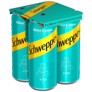 SCHWEPPES | ΑΝΑΨΥΚΤΙΚΟ BITTER LEMON ΚΟΥΤΙ 4 X 330 ML