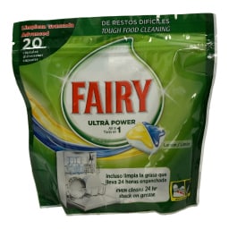 FAIRY | WASHING MACHINE DISHES TABLETS LEMON 20 PIECES