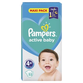 PAMPERS | Πάνες Μωρού Active Baby Νο4+ 10-15kg 53 Τεμάχια