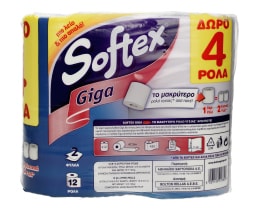 SOFTEX | ΧΑΡΤΙ ΥΓΕΙΑΣ SUPER GIGA 1777 GR 12 ΤΕΜ