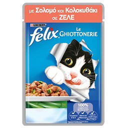 FELIX | Γατοτροφή Ζελέ με Σολομό 100g