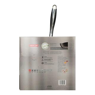 NEOFLAM | Τηγάνι Βαθύ Αντικολλητικό Inox & Καπάκι 28cm 1 Τεμάχιο
