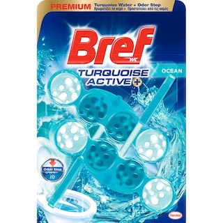 BREF | Μπλοκ Τουαλέτας WC Turquoise Activ Ocean Duo 2x50g