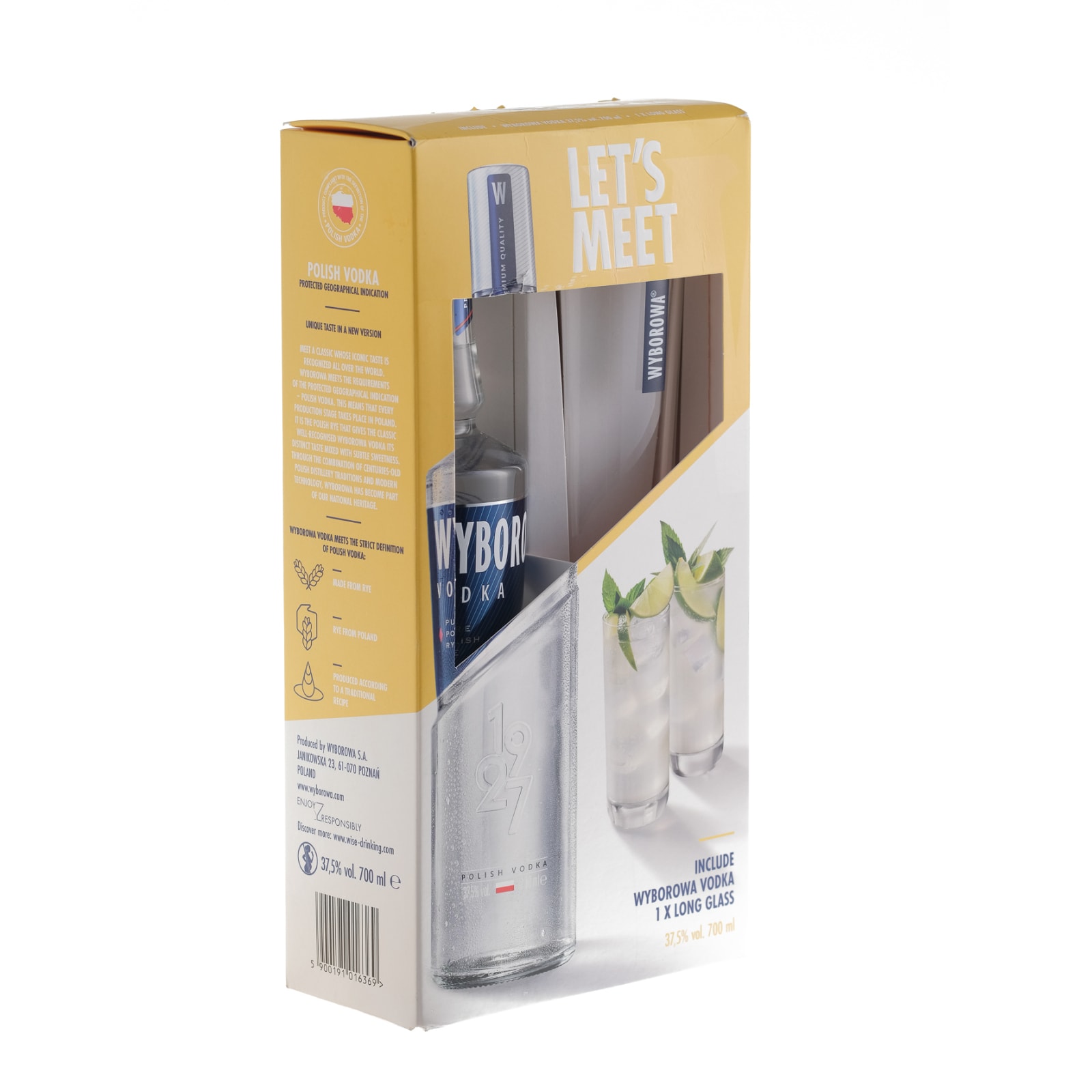 WYBOROWA Βότκα Wyborowa 700ml + Ποτήρι Δώρο