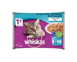 WHISKAS | Γατοτροφή Ψάρι σε Ζελέ  4 X 100 gr