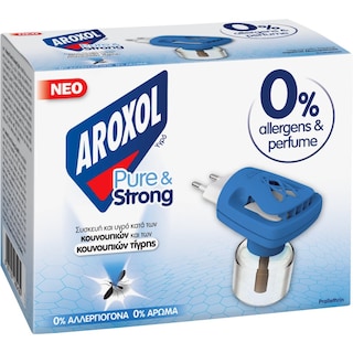 AROXOL | Υγρό Απωθητικό Κουνουπιών Σετ Pure & Strong 25ml