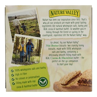 NATURE VALLEY | Μπισκότα Βρώμης Κακάο Βούτυρο Φουντουκιού 4 X 38gr