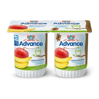 ADVANCE | Επιδόρπιο Γιαουρτιού Μπανάνα Μήλο 2X150 gr