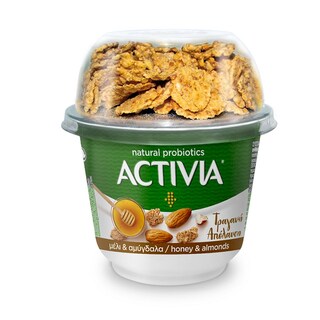ACTIVIA | Επιδόρπιο Γιαουρτιού με Μέλι και Αμύγδαλα 198g
