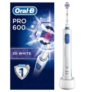 ORAL B | Ηλεκτρική Οδοντόβουρτσα Pro 600 3D White 1 Τεμάχιο