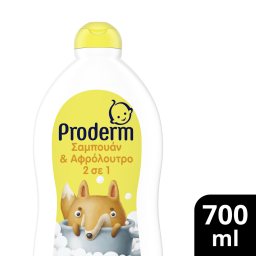 PRODERM | Σαμπουάν & Αφρόλουτρο Χωρίς Σαπούνι 3+ Ετών 700ml
