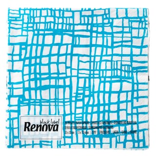 RENOVA | Χαρτοπετσέτες 3 Φύλλα 33x33cm Abstract Blue 20 Τεμάχια