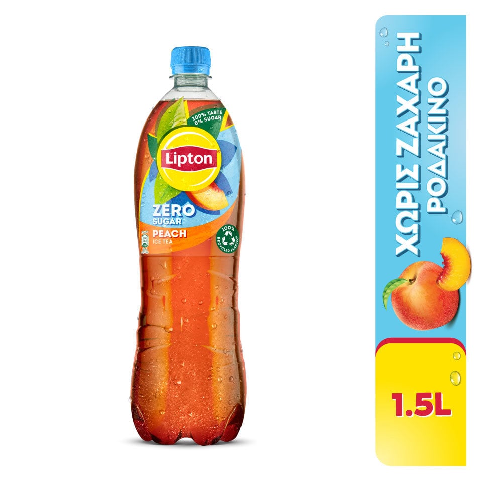 LIPTON Ice Tea Ροδάκινο Χωρίς Ζάχαρη 1.5lt