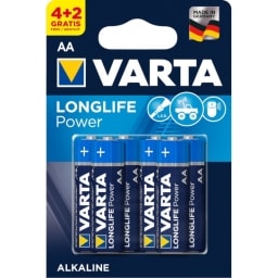 VARTA | Μπαταρίες Αλκαλικές LongLife ΑΑ 6 Τεμάχια 4+2 Δώρο