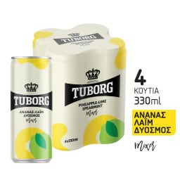 Αναψυκτικό Ανανάς Λάιμ Δυόσμος Κουτί 4x330ml