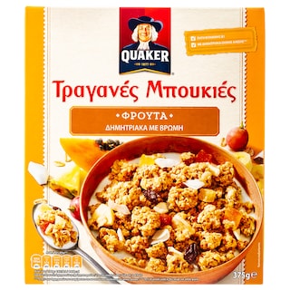 QUAKER | Δημητριακά Τραγανές Μπουκιές Φρούτα 375g