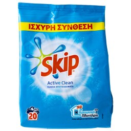 SKIP | Σκόνη Πλυντηρίου Ρούχων Active Clean 20 Μεζούρες
