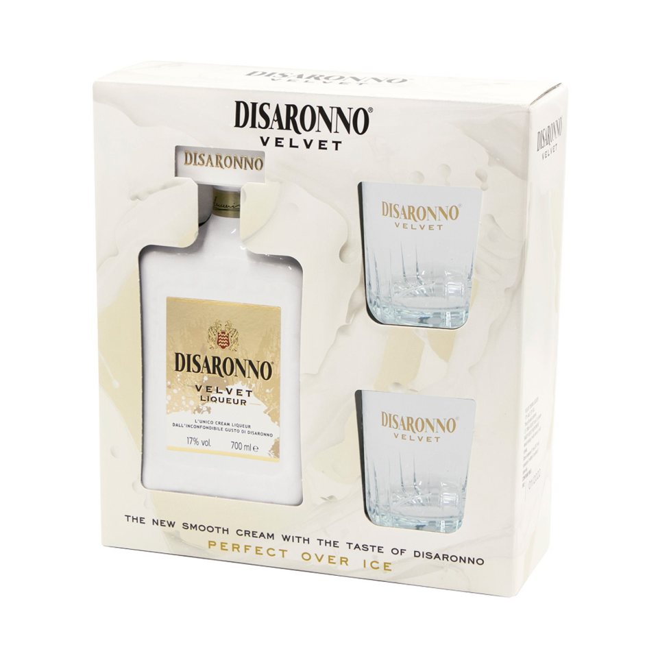 DISARONNO Λικέρ Disaronno Velvet 700ml + 2 Ποτήρια