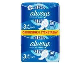 ALWAYS | Σερβιέτες Ultra Day & Night 14 Τεμάχια