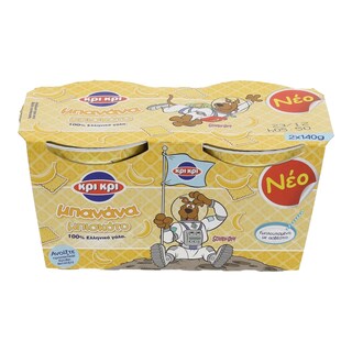 ΚΡΙ ΚΡΙ | ΓΙΑΟΥΡΤΙ ΠΑΙΔΙΚΟ ΜΠΑΝΑΝΑ ΜΠΙΣΚΟΤΟ 2 Χ 140 GR