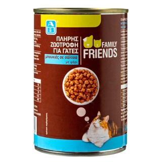 FAMILY FRIENDS | Γατοτροφή Μπουκιές Σε Σάλτσα Με Ψάρι 400gr