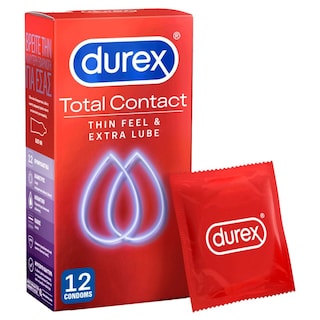 DUREX | Προφυλακτικά Total Contact Thin Feel & Extra Lube 12 Τεμάχια