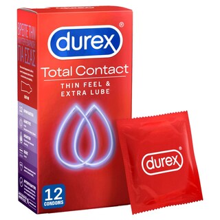 DUREX | Προφυλακτικά Total Contact Thin Feel & Extra Lube 12 Τεμάχια