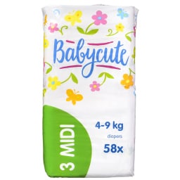 BABYCUTE | Πάνες Μωρού Νο3 Midi 58 Τεμάχια