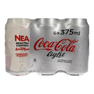 COCA COLA | LIGHT | ΑΝΑΨΥΚΤΙΚΟ ΚΟΥΤΙ 6 X 375 ML