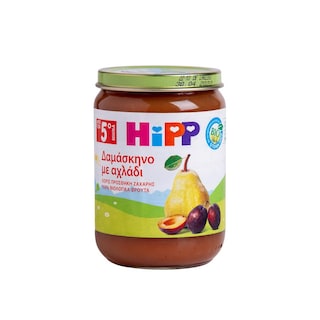 HIPP | Φρουτόκρεμα Δαμάσκηνο Αχλάδι 190gr