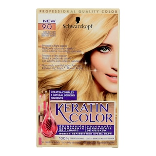 KERATIN COLOR | ΒΑΦΗ ΜΑΛΛΙΩΝ ΣΕΤ Νο 9 ΞΑΝΘΟ ΠΟΛΥ ΑΝΟΙΧΤΟ 1 ΤΕΜ