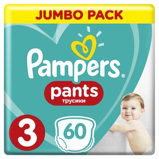 PAMPERS | ΠΑΝΕΣ ΜΩΡΟΥ Μωρού Pants Νο3 6-11kg 60 ΤΕΜ