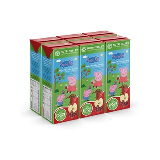 PEPPA PIG | Φυσικός Χυμός Φράουλα Μήλο Σταφύλι 6x250ml