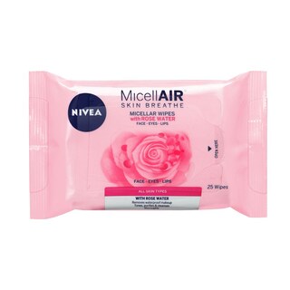 NIVEA | Μαντηλάκια Ντεμακιγιάζ Micellair Skin Breathe Ροδόνερο 25 Τεμάχια