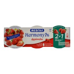 HARMONY | Επιδόρπιο Γιαουρτιού Φράουλα  3 Χ 200 gr